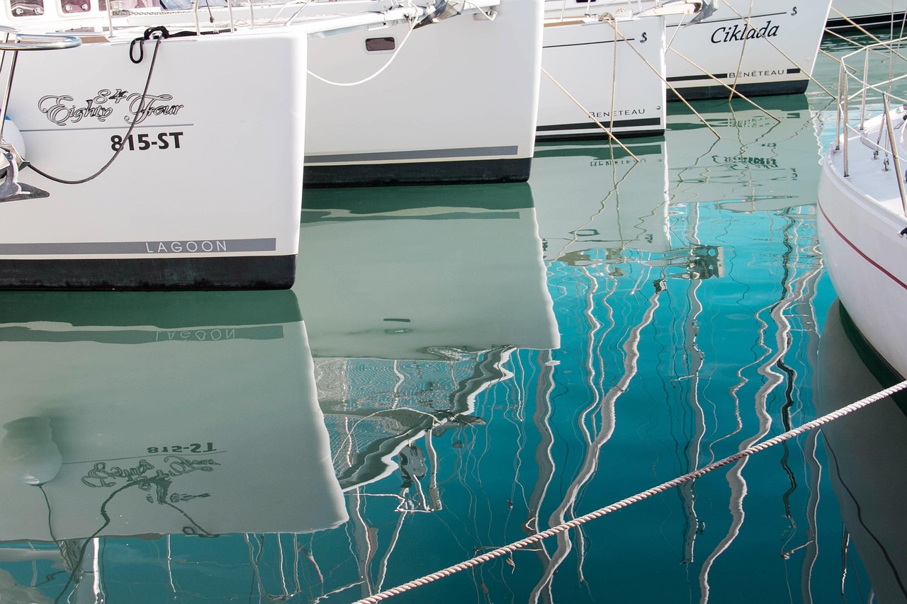 croatia, split, sea, yachts, nature, reflections, boat